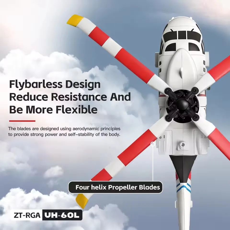 WLtoys K270 블랙호크 UH-60L 옵티컬 플로우 에디션 브러시리스 4륜구동 무선 조종 에일러론리스 헬리콥터 운송 모델