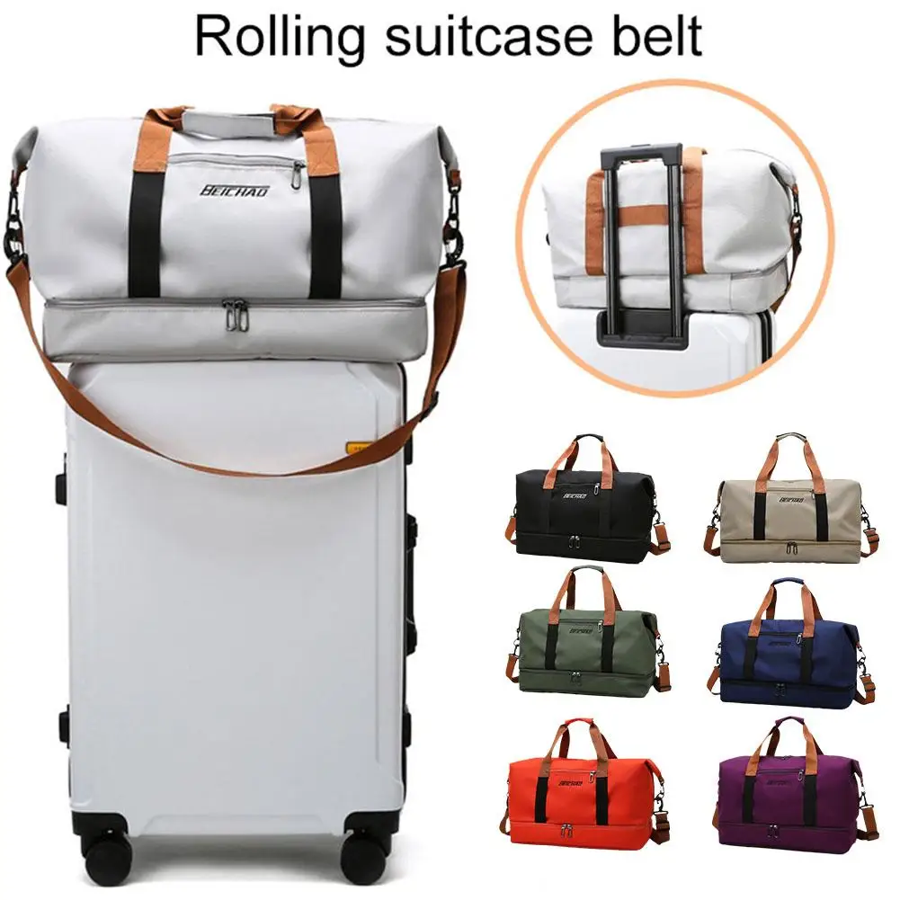 

Fashion Travel Bags For Women Large Capacity Men's Sports Bag Waterproof Female Messenger Bag Dry And Wet Dropshipping K2h5