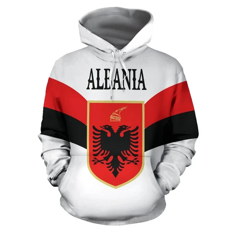 thumbnail image 1 of Sudaderas con estampado 3D de la bandera de Albania, sudaderas con capucha y chándales, sudaderas deportivas de moda, sudaderas con capucha con estampado 3D de águila para hombres, 1 of 5
