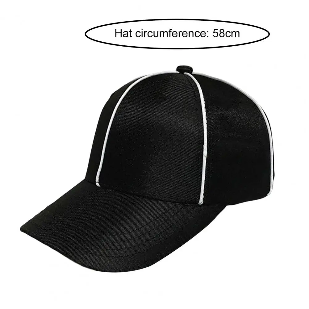 Coach Baseball Hat Long Brim Fasten Tape Adjustable Summer Hat Ponytail Hole Sunscreen Sport Training Referee Headwear