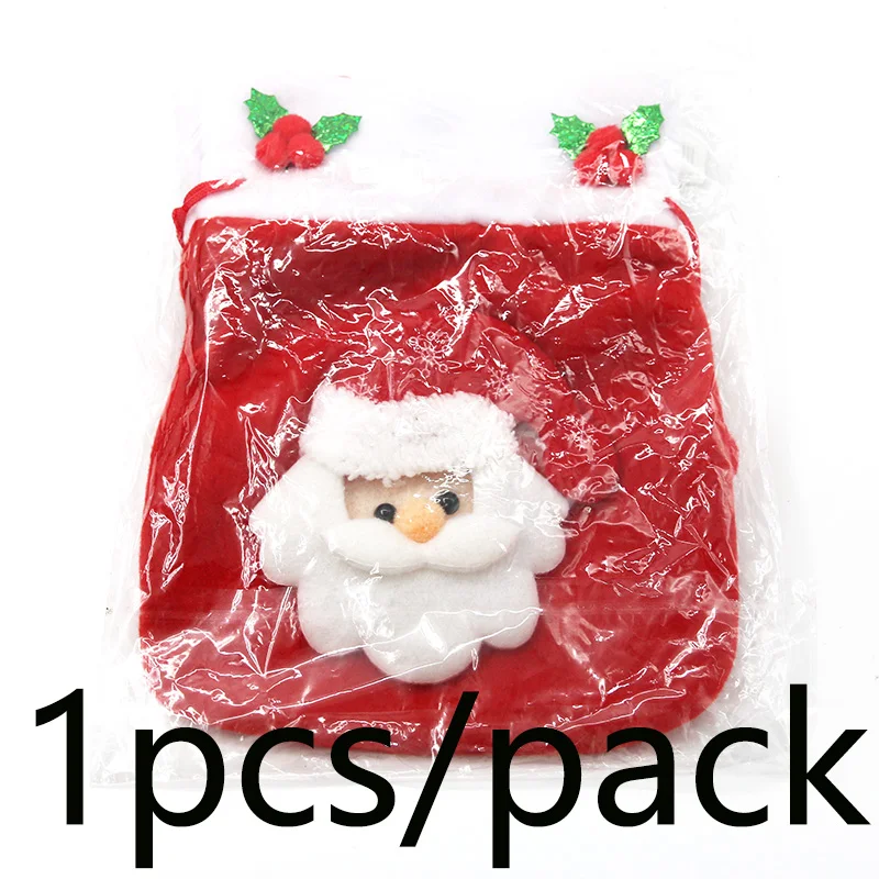 (1 piece/bag) 20 * 22cm New Year candy bag children's toy apple lucky bag portable for storage DIY