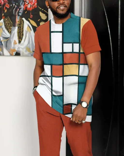 Segun Short Sleeve Dashiki Outfit - Image 2