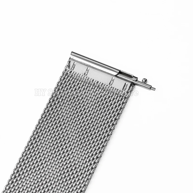 Sleek Stainless Steel Milanese Mesh Watch Strap - Adjustable Sizes