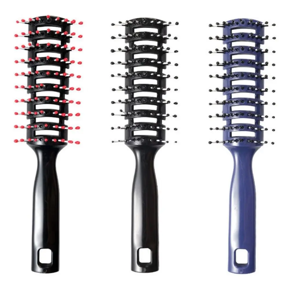 Professional Detangling Vent Brush Anti-static Plastic Curling Hairbrush Durable Anti-slip Massage Ribs Hair Comb Barber