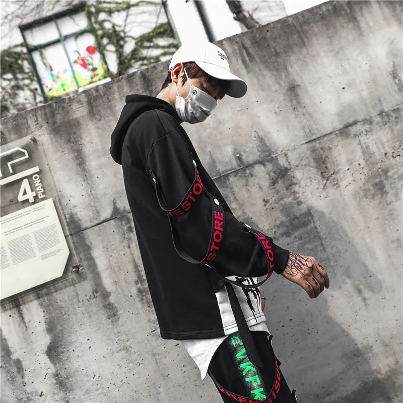 Unique Men's Hoodies Fashion Trend Punk Streetwear Hip Hop Male