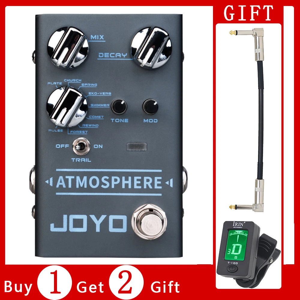 

JOYO R-14 ATMOSPHERE 9 Digital Reverb Pedal Depth Control MOD Effect & TRAIL Sound Fade Out Function for Electric Guitar Effects