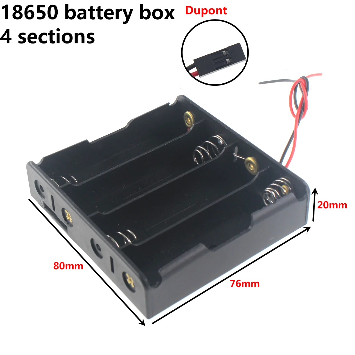 18650 시리즈 배터리 박스 소켓(플러그 포함) 2X 3X 4X XH2.54 DUPONT SM-2P DC5.5-2.1 SM2.54 PH2.0