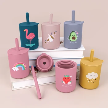 TYRY.HU Baby Cup Silicone Training Cup for Children Baby Sippy Cup for Beginners Practical Feeding and learning Kid Drink Cup