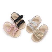 0-18 Months Baby Girl Summer Sandals Cute Bow Non-Slip Rubber Sole Infant Babies Kids First Walkers Sandals 4 Colors 6