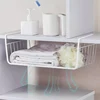 Multipurpose Hanging Basket Organizer For Kitchen Closet Rack Under The Cabinet And Desks Shelves Spice Dishes Storage Supplies 5