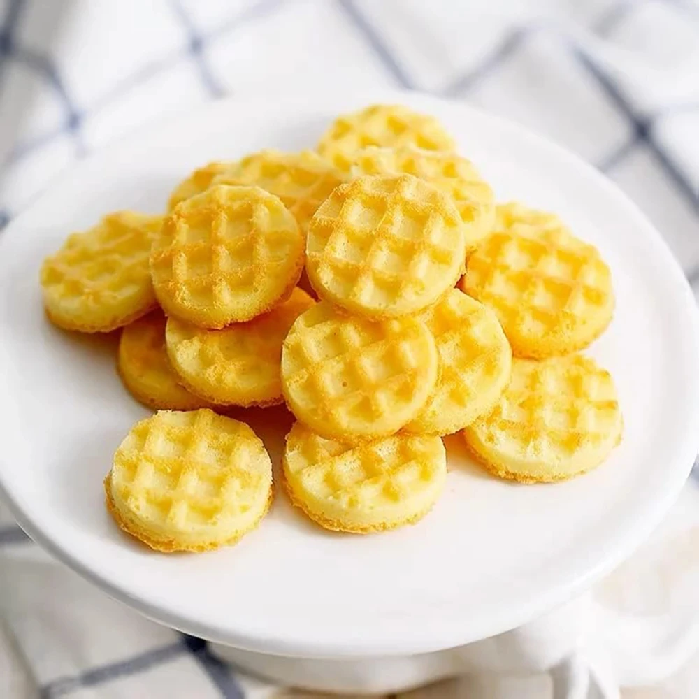 Mini Waffle Silicone Mold Set DIY Round Square Waffle Mould Biscuit Chocolate Mold Non-stick Baking Baking Supplies