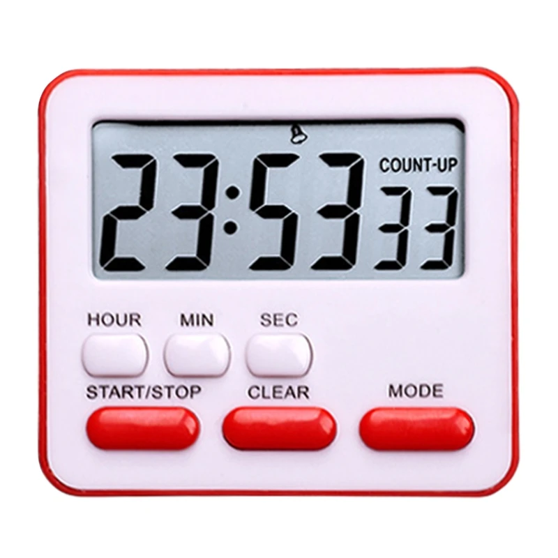  JOEBO Temporizador digital de cocina para cocinar temporizador  electrónico multifunción de dígitos grandes alarma fuerte clase de respaldo  magnético/1139 (color blanco, tamaño: botón) : Hogar y Cocina