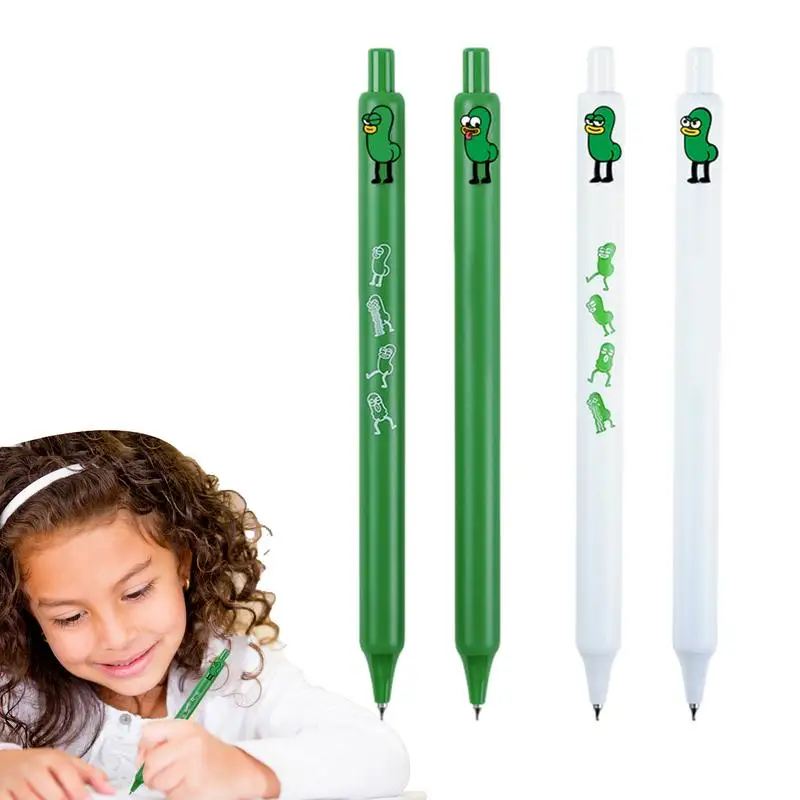 

Cute Pens 0.42mm Cute Black Ink Gel Pen Non-Smudge Smooth Writing Desk Accessories Stuff 4pcs Black Writing Pens Gifts For Kids