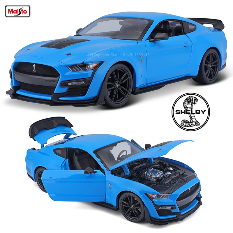 Maisto-合金製の車のモデル,フォードマスタング,シェル,ゴールド