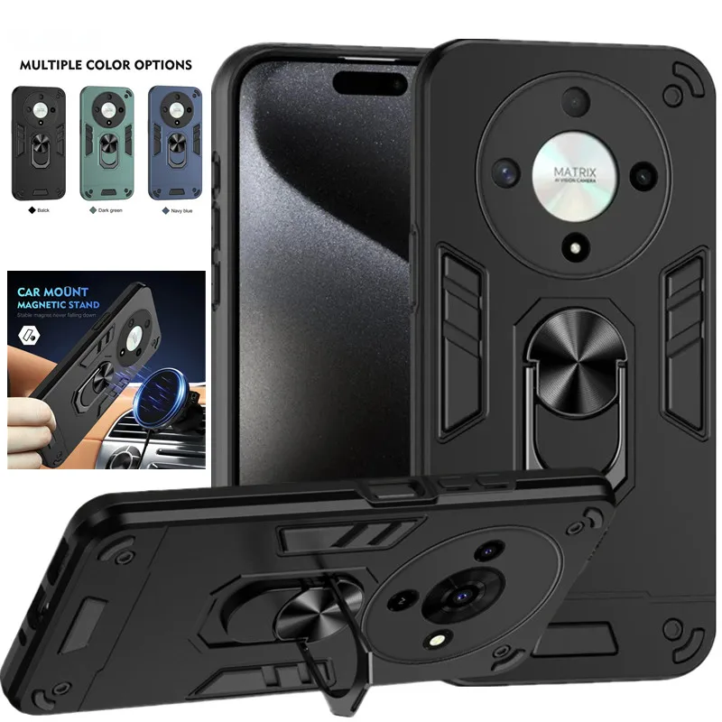 Rugged Military Armor Shockproof Protective Case with Ring Stand Holder