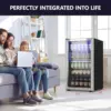 Refrigerator Cooler - 126 Can Mini Fridge with Glass Door for Soda Beer or Wine, Beverage Cooler for Home, Office, Bar with Adju 6