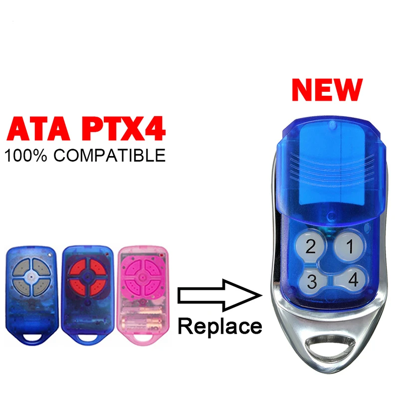 

For ATA PTX4 Securacode CRX-1 CRX-2 GDO 2v5 2v6 2v7 4v3 Garage Door Control 433.92MHz Rolling Code Gate Opener Remote Control