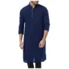 Men'S Shirts Muslim Dresses Muslim Kaftan Abaya Robe Middle Eas T Ethnic Kandoura Men Seaside Vacation Casual Top Large Size 2