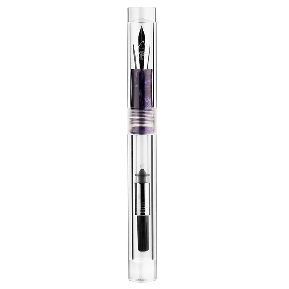 Majohn C1 Dropper Fountain Pen Fully Transparent Fine Nib 0.5mm with Converter Large-Capacity Ink Storing Fashion Gift Pen