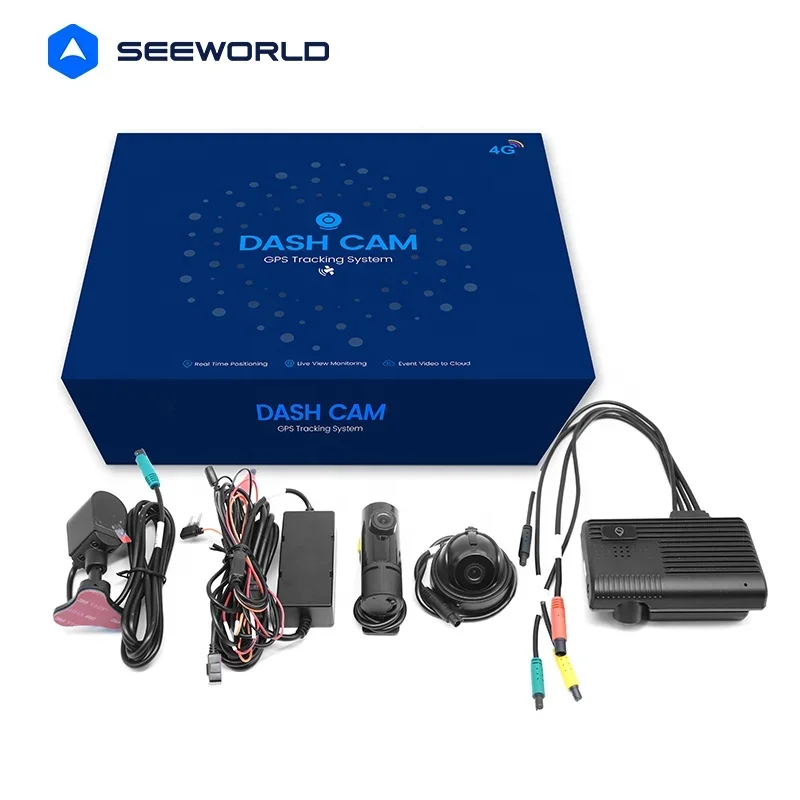 3채널 GPS 4G LTE 미니 블랙박스 LED 화면 듀얼 렌즈 비디오 레코더 자동차 운전자 모니터링 지원 ADAS DMS 12개월 지원