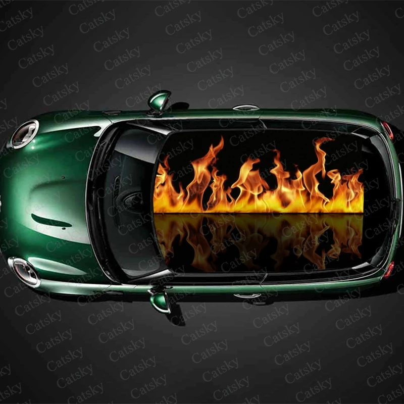 

purple flame Car stickers roof sunroof decorative vinyl film modified itache general car decals