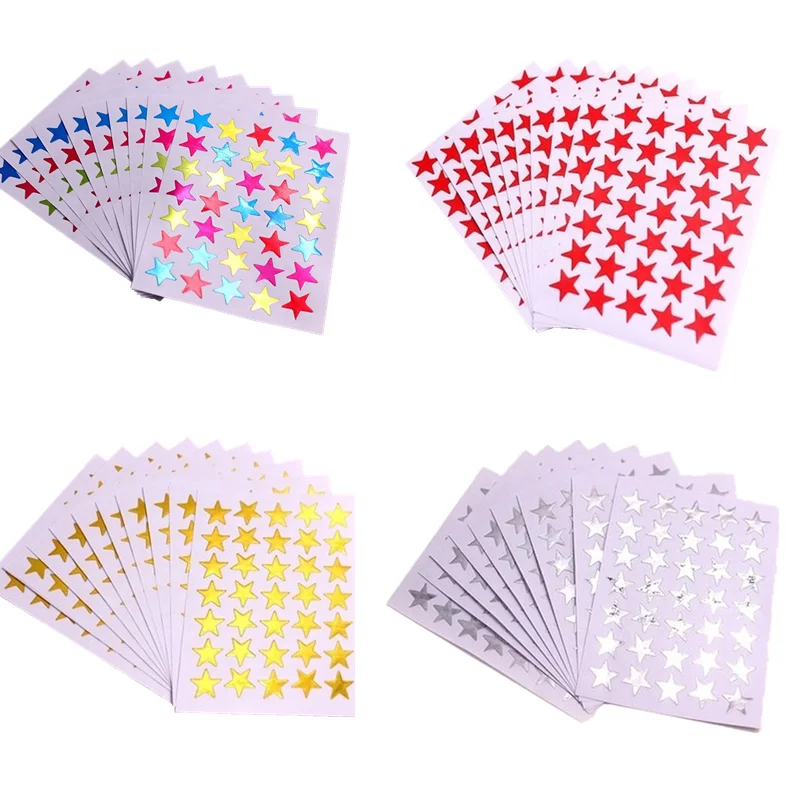 

10 Sheets/set Stars Sticker for Teacher Parents Praise Award Stickers Star Love Sticker for Kids Students Stationery Labels