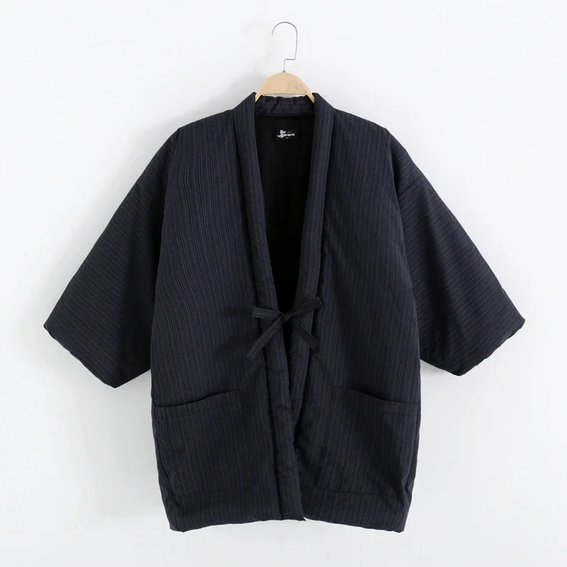 Japanese Kimono Cardigan Hanten Jackets Coats Kimono Winter Cardigan Haori Women Warm Thicken Yukata Men Japanese Vintage