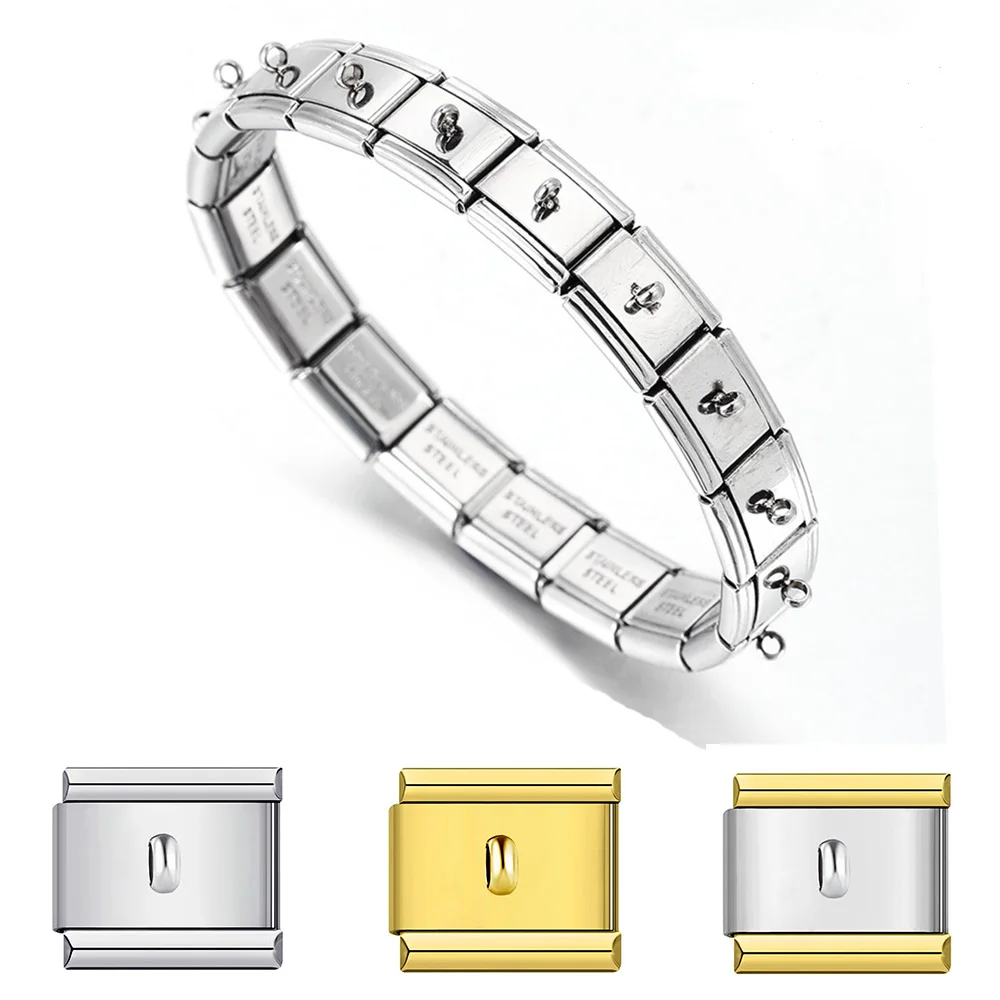 1PC Multifunctional Basic Hanging Italian Charm Link Fit 9mm Stainless Steel Bracelets Simple DIY Making Beads Jewelry For Gifts S0a5b34a3970449f1b21a53ae7c247412W