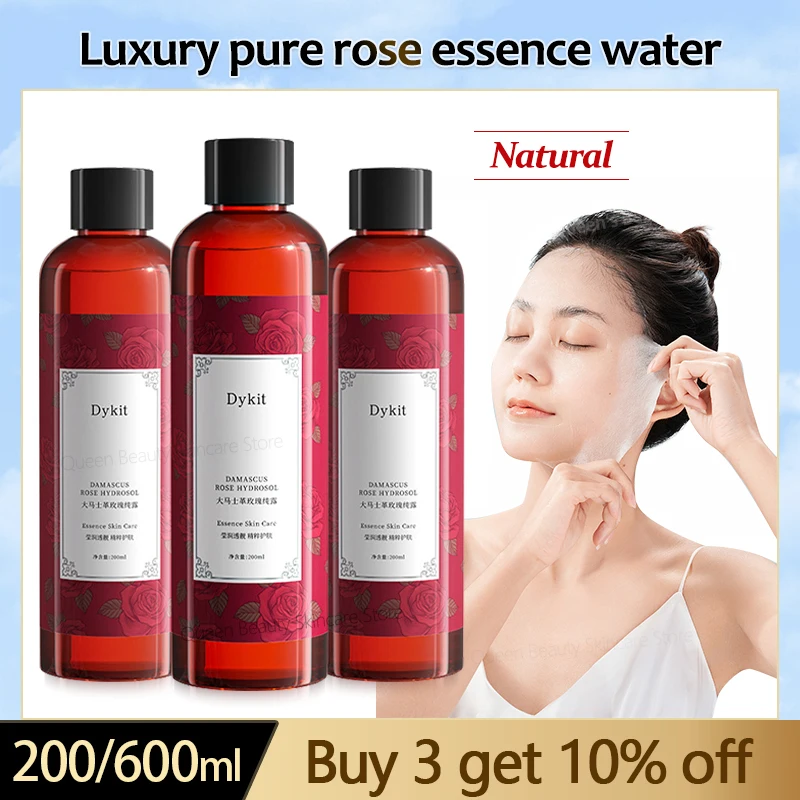 

200ml 100% Pure Rose Essence Water Face Whitening Glowing Skin Toner Delicate, Anti-Aging Wrinkle, Elastic Skincare Products