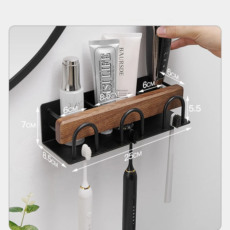 Holder Bathroom Organizer Toothpaste Storage Rack Razor Stand Organizer Shelf Bathroom Accessories bathroom organizer
