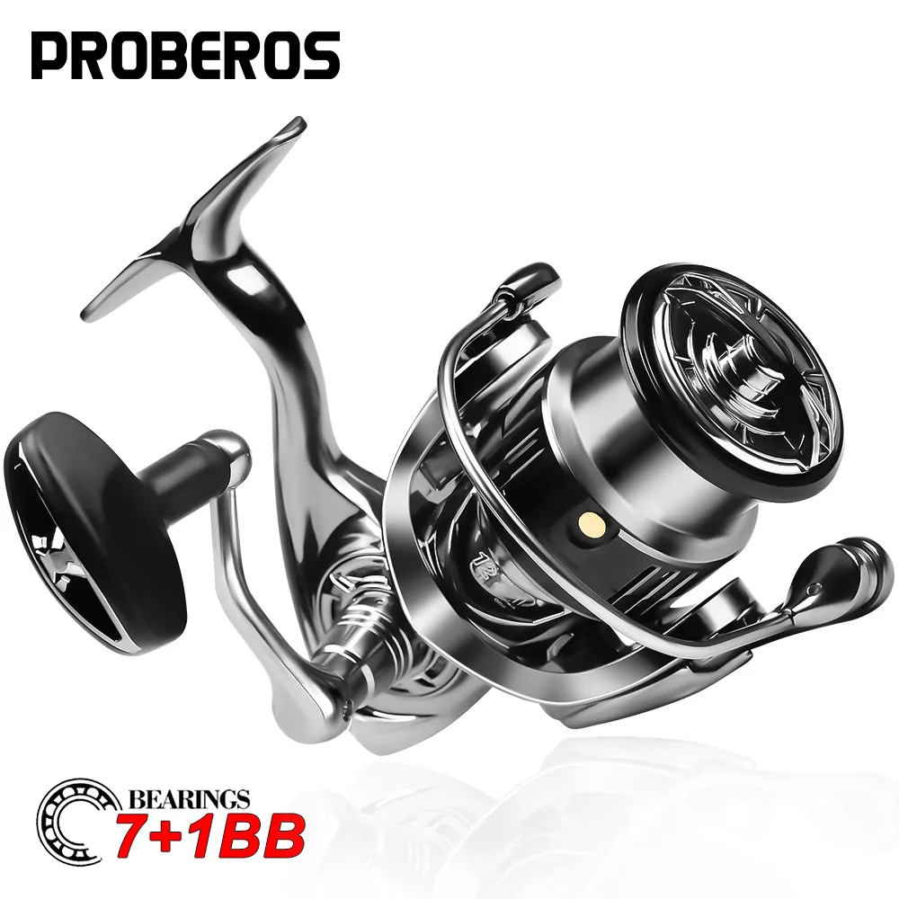 

PROBEROS Spinning Reel Max Drag 7KG for Fishing SW1000-3000 Reel CNC All Metal Spool Handle Sea Jig Carp Reel Fishing Coil Wheel