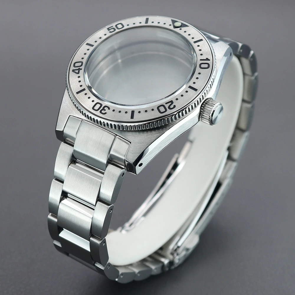 40mm 20bar Taucheruhrgehäuse Stahlarmband für SPB149J1 Black Tiger Whale Mod Gehäuse NH35 NH36 NH38 NH70 4R36 Uhrwerk Saphir – Detail 3