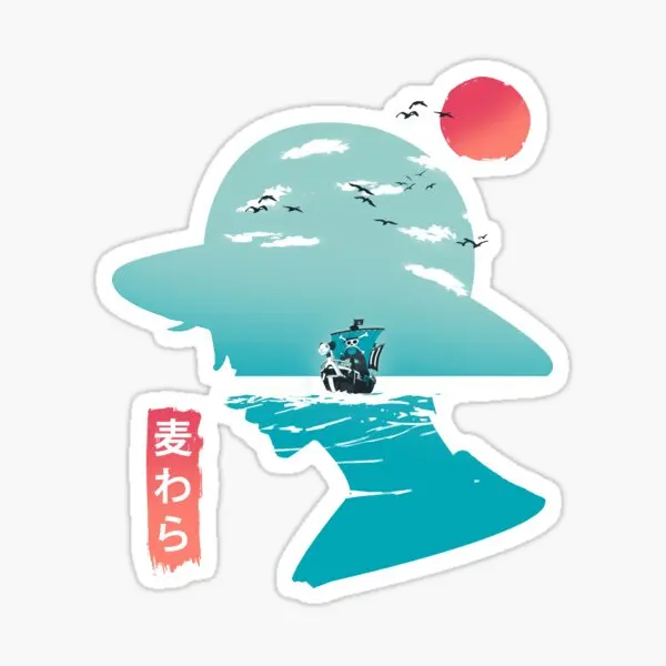 

Good Day To Sail 5PCS Stickers for Funny Cartoon Home Anime Car Laptop Luggage Cute Kid Living Room Wall Decorations Art Window