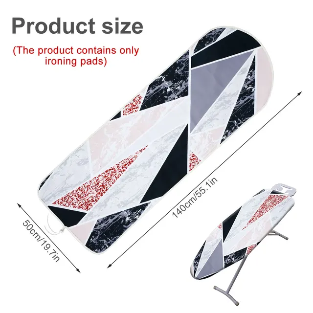 55x20 Inch Ironing Board Cover Cotton Ironing Board Protective with Elasticized Edges Cloth Scorch Resistant Ironing Board Pad 3