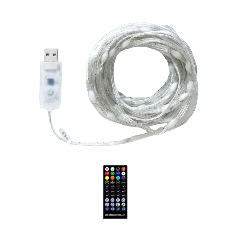 

Waterproof DIY FairyLamp Remote Control BluetoothCompatble Music LED RGB Light