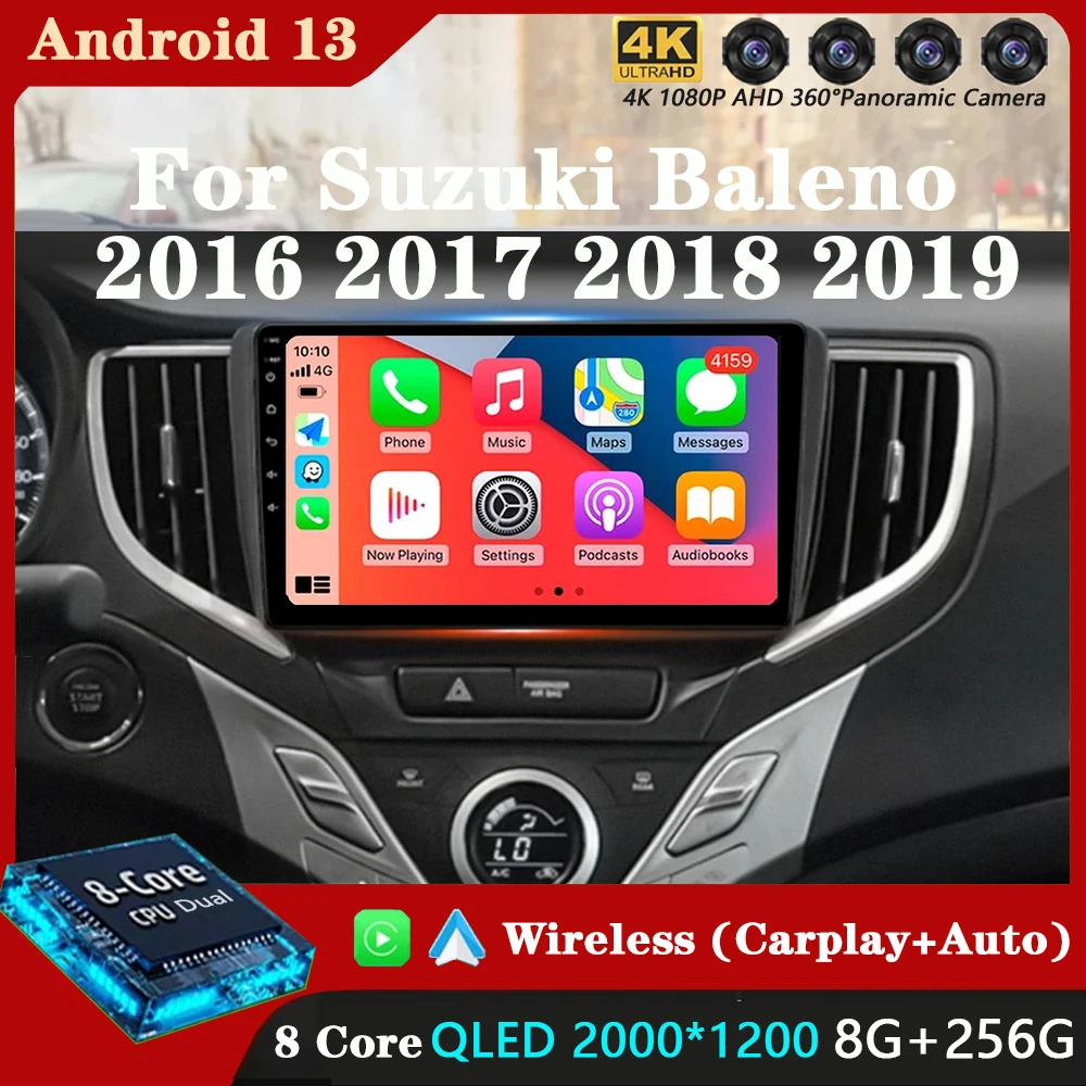 

Android 13 For Suzuki Baleno 2016 2017 2018 2019 GPS Screen Support Raer Camera Carplay OBD Car Multimedia Radio Video Player 4G