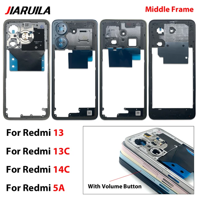 NEW Middle Frame Mid Housing Bezel Replacement parts For Xiaomi Redmi 13 13C 14C A5 Middle Frame 1