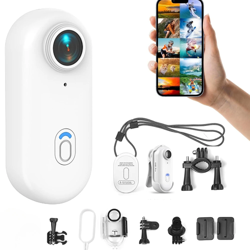 Caméra D'action Mini Magnétique étanche 4K – Idéale Pour Vélo, Sports, Animaux Et Voyages