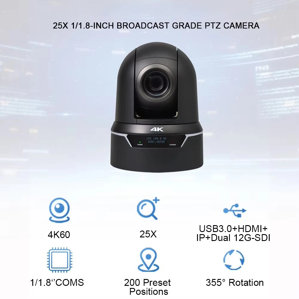 Runpu RP-VX630A 4K 60FPS 25X optický zoom PTZ kamera - Image 2