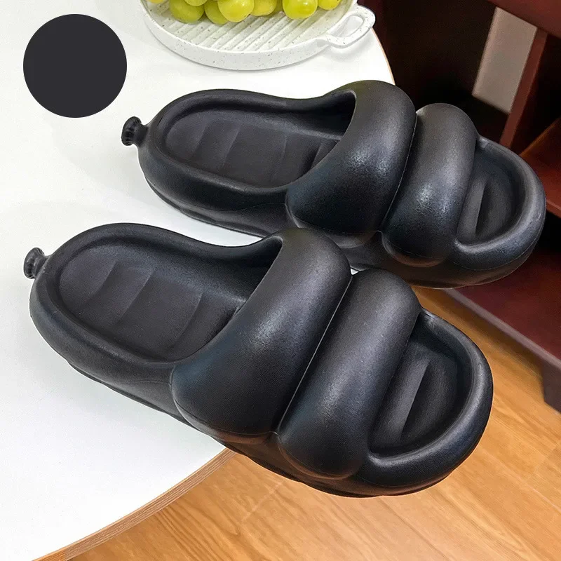 Summer Bathroom Slippers Platform Shoes Women Soft EVA Beach Sandals Men Slides Indoor Mute Household Flip Flops