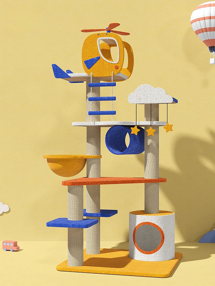 

Cat rack cat climbing frame small apartment cat litter cat tree integrated cat shelf cat scratch column standing cat toy oversiz