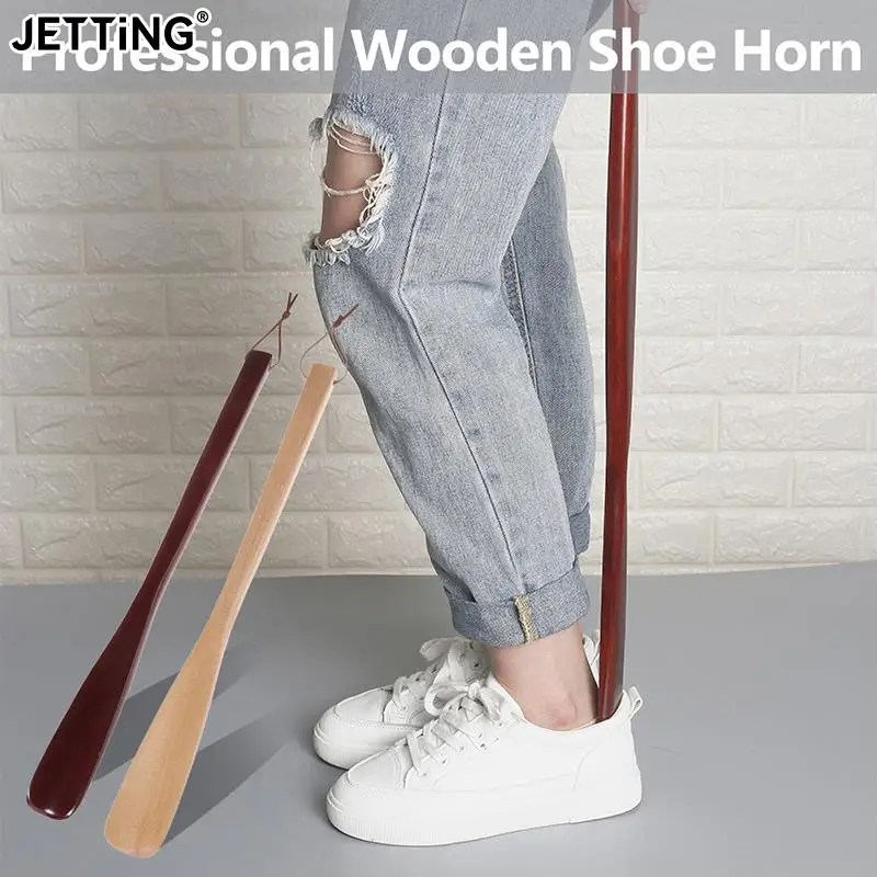 

40cm Shoe Horn Professional Wooden Shoe Horn Spoon Shape Shoehorn Shoe Lifter Flexible Sturdy Slip Shoe Accessories Home Tools