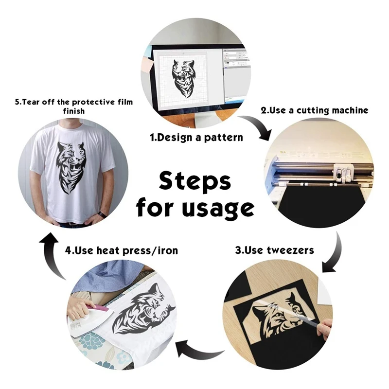 33 Pack HTV Heat Transfer Vinyl Bundle White And Black Heat Transfer Vinyl T-Shirt HTV White Iron On Vinyl 12X10inch