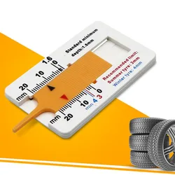 Règle de bande de roulement en plastique 0 20MM, Vernier, pied à coulisse, jauge de profondeur de pneu, Portable, compteur de profondeur de bande de roulement, outils Multifun de conception coulissante 
