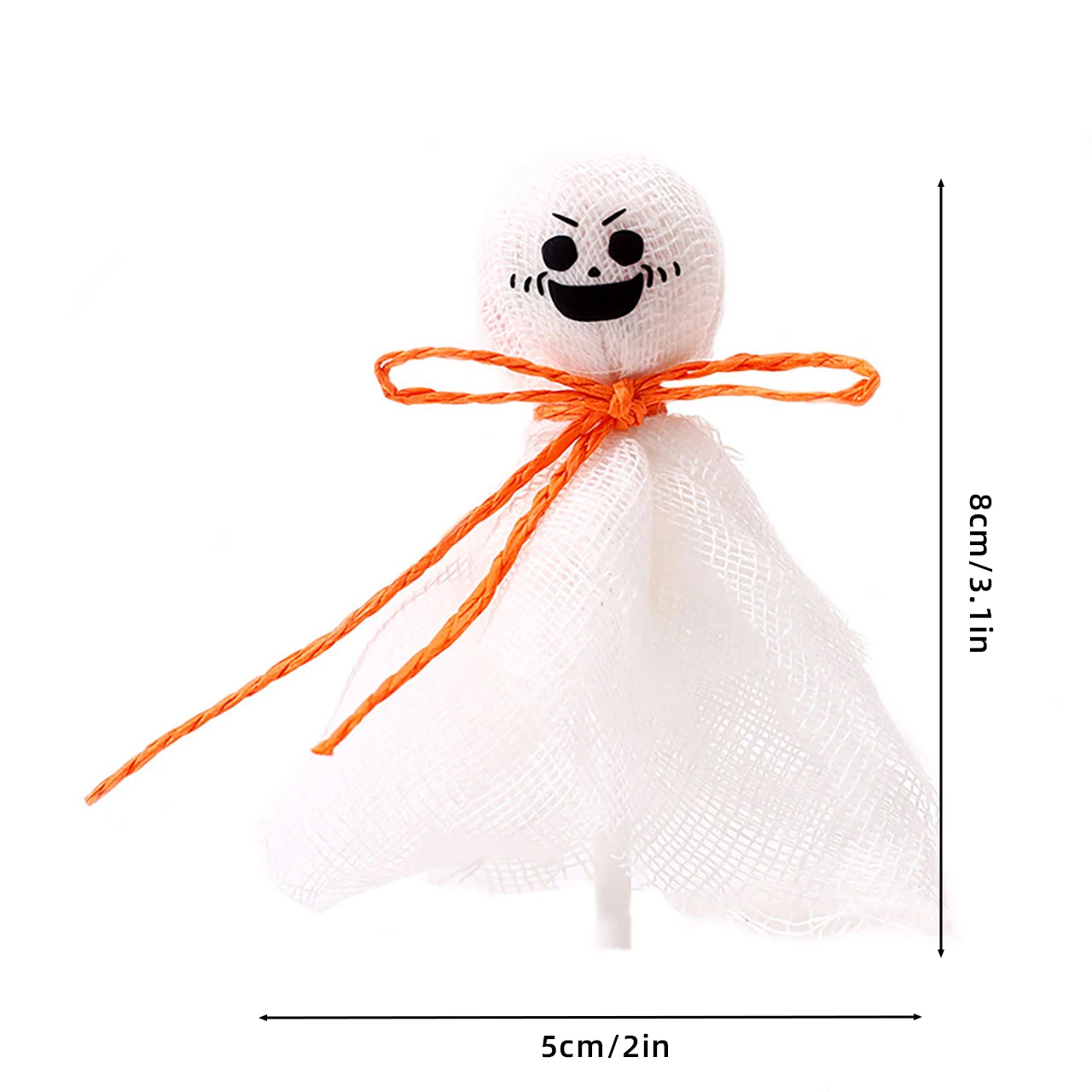 12Pcs Halloween Ghost Pumpkin Lollipop Decoration DIY Candy Packing Cloth with Sticker Decor Kids Gifts Halloween Party Supplies