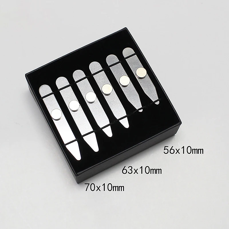 1Set Man Collar Support Business Men Gift Shirt Bone Stiffener Stainless Steel Collar Stays Inserts Fixed Jewelry With Box