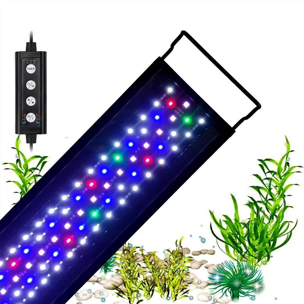 

24/7 Smart Freshwater 14W Aquarium Led Lightings and Adjustable Timer Brightness Plant Fish Tank Light 30cm For 12~18inch