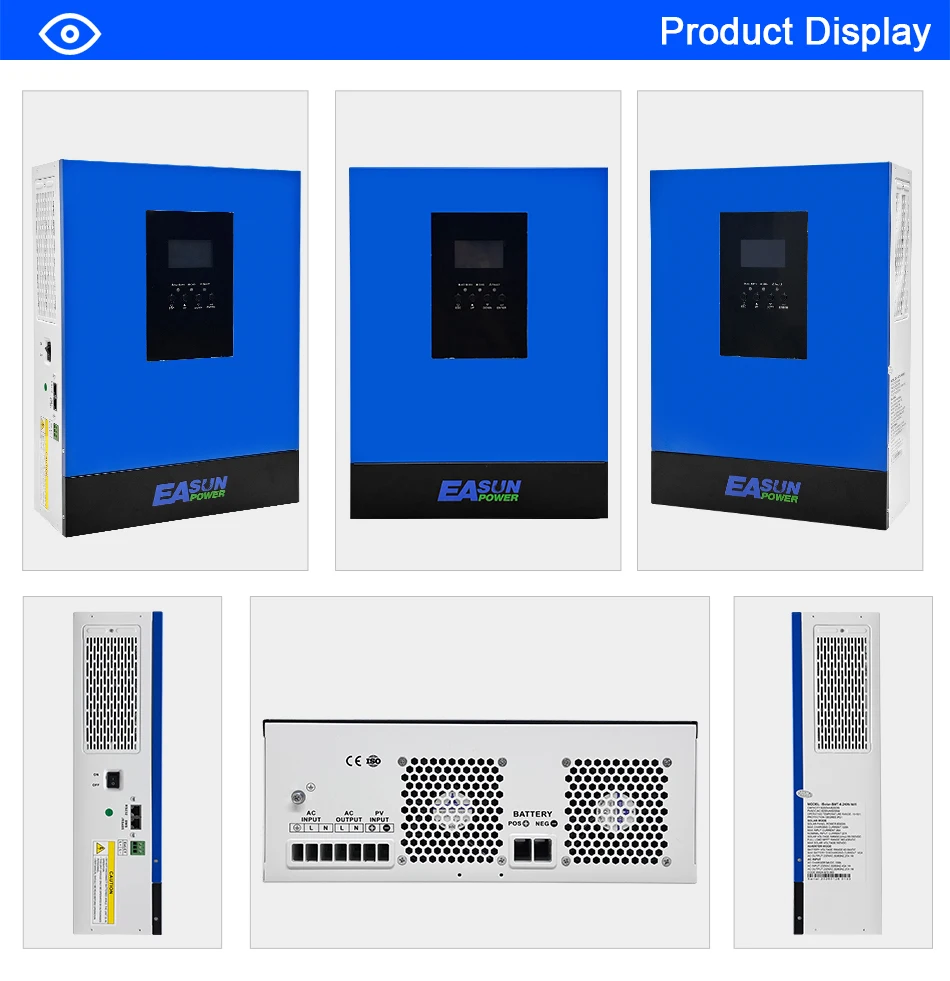 EASUN 6200W Hybrid Solar Off-Grid Wechselrichter 48V 220V MPPT 8500W 120A 500V Hochleistungs-PV-Ladegerät 50/60Hz mit WIFI BMS Generator EU – Detail 8
