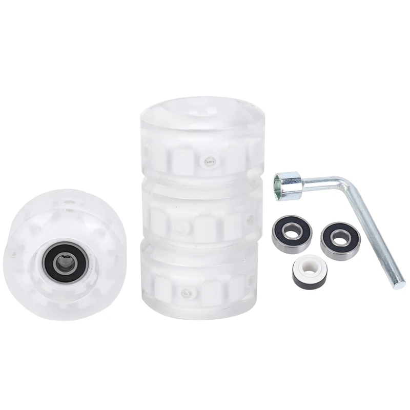 

4Pcs Roller Skate Wheels Luminous Light Up, With Bearings Outdoor Roller Skate Wheels Flash,For Double Row Skating