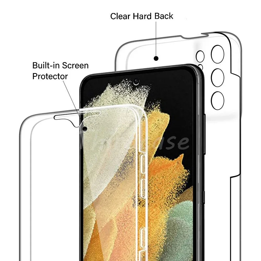 Rugged 360 Full-Body Dual-Layer PC+Silicone Case with Screen Protector